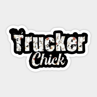 Trucker chick Sticker